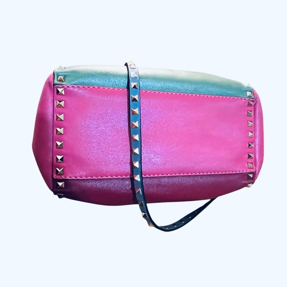 Valentino Garavani Rockstud Multicolor Medium Tote | Leather | Color Block - Picture 10 of 16